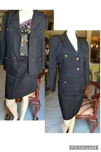 Chanel boutique vintage silk skirt suit w/ rare elephant buttons - Picture 1 of 24