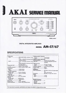Service Manual-Anleitung für Akai AM-57, AM-67  - Bild 1 von 1