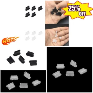 10PCS USB Typ C Anti Staub Schutzabdeckung Silikon Schwarz Port Stecker - Bild 1 von 10