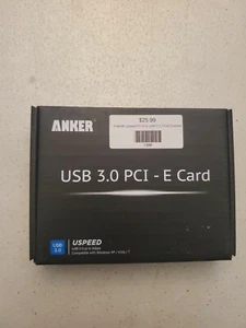Anker USB 3.0 PCI E Card - Uspeed PCI-E to USB 3.0. Untested - Picture 1 of 8