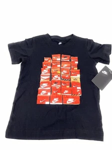 Nike Boys Short Sleeve T-Shirt Cute Nike Box Design On Front Sz 4 - Picture 1 of 5