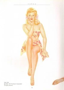 Varga Girl, Original Pin Up Vintage Print "May 1944 Calendar" Alberto Vargas - Picture 1 of 1