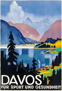 Kunst Poster Davos Fellsport und Gesundheit Reisedruck - Bild 1 von 1