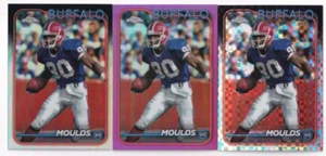 Eric Moulds 2024 TOPPS CHROME X-FRACTOR + PINK REFRACTOR + LOT #12 BUFFALO BILLS - Picture 1 of 2