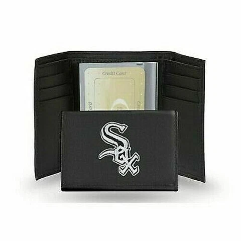 Chicago White Sox MLB Embroidered Leather Tri-fold Wallet Cover