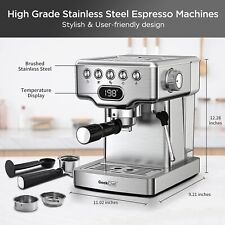 Geek Chef 20 Bar Espresso Machine - Home Latte & - Silver (GCF20E)
