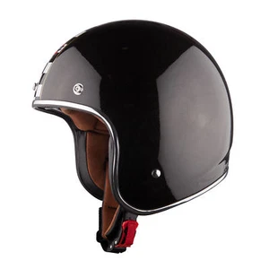LS2 OF583 FLAGMAN Fibreglass Open Face Motorbike Motorcycle Helmet Black White - Picture 1 of 2