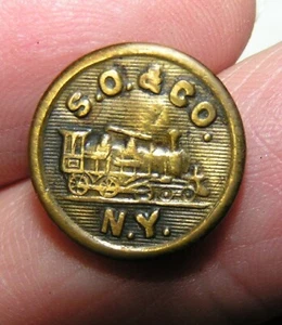 1920's Vintage Sweet Orr & Co, NY "S.O.& Co. NY" Overall Wobble Shank Button - Picture 1 of 2