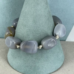 Lola Rose bracelet agate gemstone beaded chunky adjustable slider - Picture 1 of 9