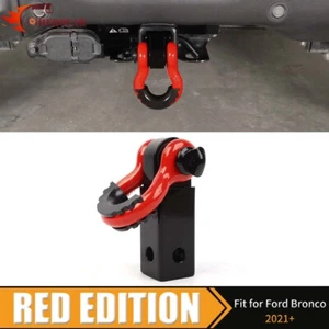 Red Car Rear Tailgate Tow Hook Shackle Mount Kit for Ford Bronco 2021+ Exterior - Picture 1 of 8