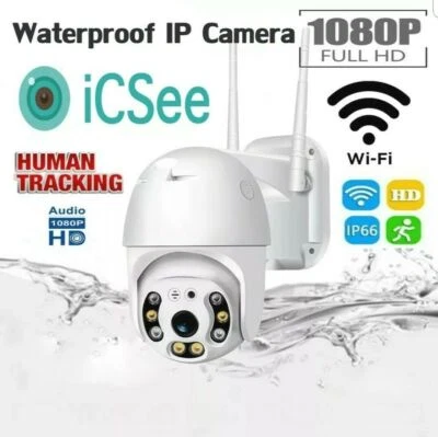 CAMERA ESTERNA PTZ WIFI SORVEGLIANZA WIRELESS ESTERNO IMPERMEABILE APP ICSEE