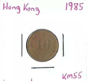 Coin Hong Kong 10 Cents 1985 KM55 - Picture 1 of 3