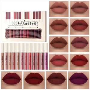 Comfortable & Richly-Pigmented 12PCS Matte Liquid Lipstick Set - Perfect Gift - Picture 1 of 11