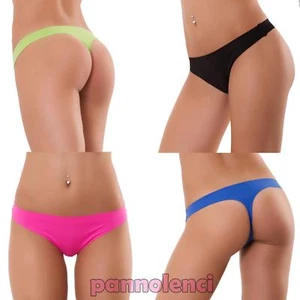 Perizoma donna slip taglio laser basic liscio intimo lingerie nuovo HC-01 - Foto 1 di 15