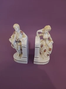 ERPhila Germany Man And Women Porcelain Bookends.  - Picture 1 of 12