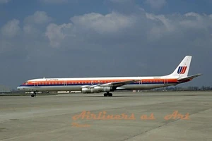 United Airlines Douglas DC-8-61 N8085U im April 1982 8"x12" Farbdruck - Bild 1 von 1
