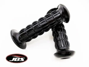 KAWASAKI KZ400 74-79 JBS BLACK HAND GRIP SET LEFT RIGHT PAIR HANDLEBAR GRIPS - Picture 1 of 4