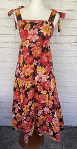Indigo Rose Women's Dress Tiered Midi Floral Dress Size Small 100% Cotton - Bild 1 von 13