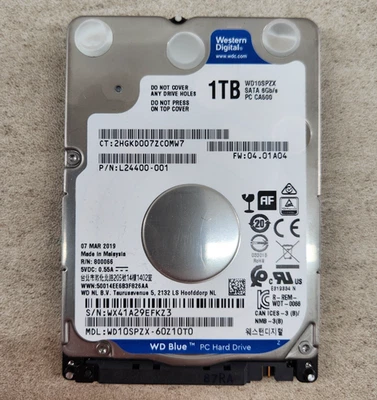 WESTERN DIGITAL WD10SPZX 1TB 2.5" 128MB SATA HDD Hard drive laptop - Image 1 of 4