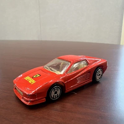 Coche de juguete diecast Mattel Speed Fleet 1986 Hot Wheels rojo Ferrari Testarossa Foto 1 de 4