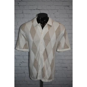 Abercrombie & Fitch Sweater Mens Size XL Cotton Blend Diamond Full Button - Picture 1 of 7