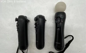 Sony PlayStation Move VR Two Navigation Controllers & Motion Controller For PS3 - Picture 1 of 9