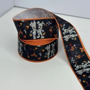Disney Halloween Mickey Minnie Character Grosgrain Ribbon - 1 Yard - 25mm (1”) - Picture 1 of 3