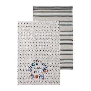 Ladelle Set of 2 Kitchen Towels - Aimer La Vie - Tea/Kitchen Towel/Dishcloth - Picture 1 of 2