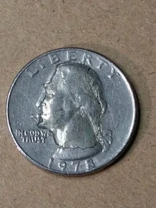 Rare Mint Errors 1978 Washington Quarter obverse Retained Die Break... - Picture 1 of 12