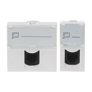 Ethernet Wall Plate, Keystone Jack Wall Plate with RJ45 Keystone Coupler insert - Afbeelding 1 van 10