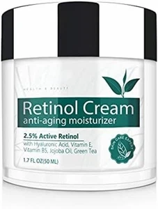 Retinol Cream for Face with 2.5% Retinol & Hyaluronic Acid, Natural Anti Aging & - Picture 1 of 7