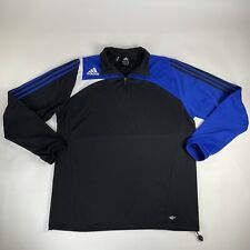 Adidas Clima365 Jacket XL Black Blue Mens 1/4 Zip Pullover Training Used 2007