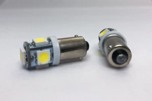 (2)qty PURE White BA9S H6W T11 LED Reverse Polarity Dome Light BMW Mercedes Audi - Picture 1 of 5