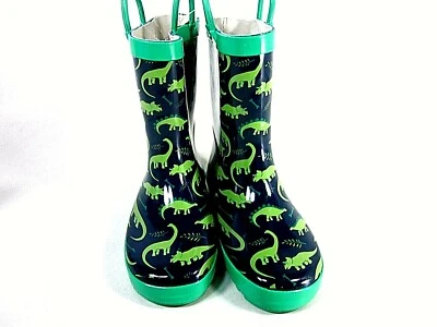 Botas de lluvia ZOOGS para niños de goma azul marino, tema Dinosuars, para niños talla 3 M de EE. UU. Foto 1 de 4