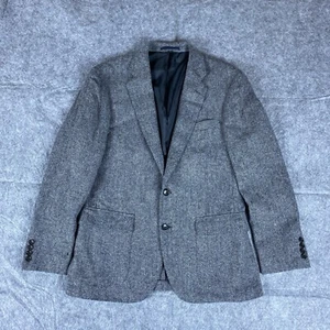 J Crew Blazer Mens 40S Gray Ludlow Moon British Tweed Herringbone Suit Jacket - Picture 1 of 13