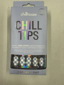 NEW Chillhouse Chill Tips Nail Art Press Ons - Checked Out - 24 nails - Picture 1 of 2