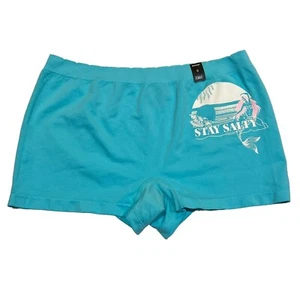 TORRID BOYSHORT GRÖSSE 3 PLUS 22W 24W PANTY STAY SALTY MERMAID BLAU MARITIM NEU - Bild 1 von 3