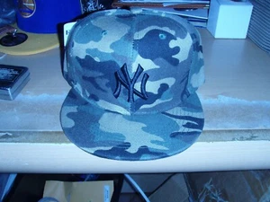 New York Yankees Camo SnapBack Hat with Black Interlocking NY New Free Shipping - Picture 1 of 1