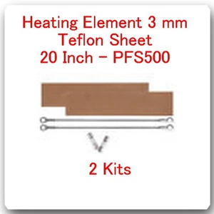 6 Heating Elements 3mm+ 6 PTFI Sheets For Impulse Sealer 20" / 500 mm PFS500 - Picture 1 of 1