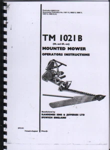 RANSOMES ""TM 1021 B"" Operador de cortadora de césped montado en tractor Libro manual - Imagen 1 de 1