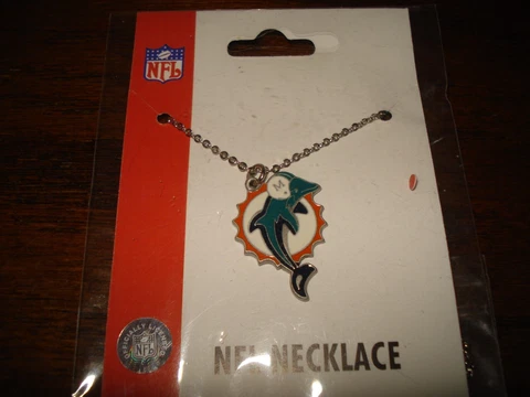 Miami dolphins' 16-inch necklace New in Package Old Logo! Cover