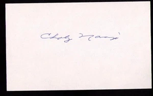 Cholly Naranjo Washington Senators 1956 Pittsburgh Pirates SIGNED 3x5 Index Card - Picture 1 of 2