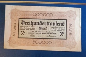 Inflationsgeld Dreihunderttausend Mark von 1923 - Bild 1 von 2