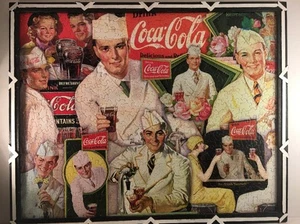 The Coca Cola Co. Early 50's Glued And Framed Puzzle - Picture 1 of 6