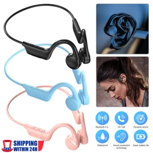 Wireless Bluetooth 5.2 Bone Conduction Headset Outdoor Sport Open-Ear Headphones - Picture 1 of 23