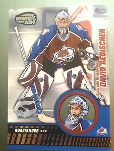 DAVID AEBISCHER-2004 PACIFIC INVINCIBLE-ACETATE🏒 HOCKEY CARD-COLORADO AVALANCHE - Picture 1 of 2