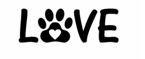 Love Pfote Hund Aufkleber 2 Stck. JDM Decal Auto Sticker 12,5 x 4,5  cm - Bild 1 von 3