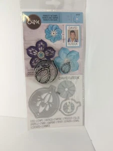 Juego de troqueles David Tutera Flower Sizzix Framelits FLOR ROSETA-5 días, 2 estampillas - Imagen 1 de 2