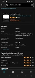 Router TP Link VR 600 AC 1600 - Foto 1 di 6