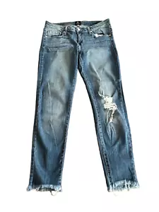 Jeans donna Just nero taglia 30 lavaggio medio denim invecchiato orlo grezzo - Foto 1 di 5